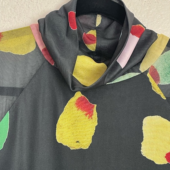 Rachel Antonoff Blue Sheath Long Sleeve Mock Neck Dress - Picture 13 of 16